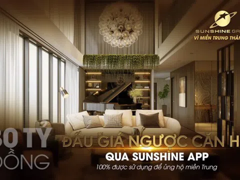 Đấu giá căn hộ trên Sunshine app để ủng hộ miền Trung