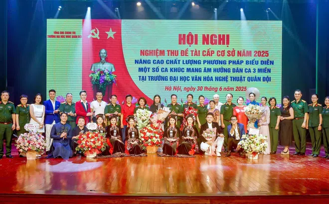 Trường Đại học Văn hóa Nghệ thuật Quân đội nghiệm thu xuất sắc đề tài khoa học về phương pháp biểu diễn ca khúc mang âm hưởng dân ca